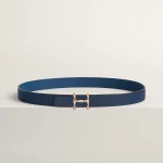 H Torsade belt buckle & Reversible leather strap 24 mm - Image 2